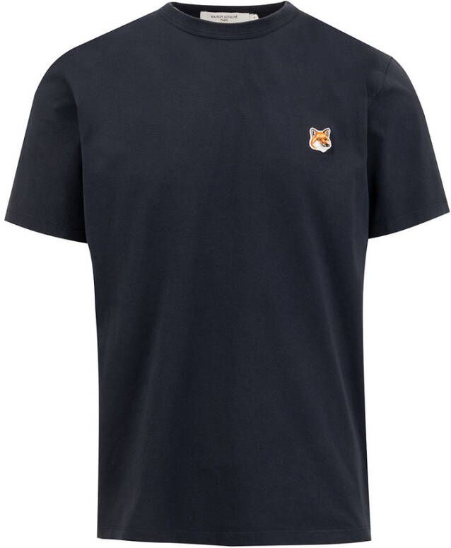 Maison Kitsuné T-Shirts Blauw Heren