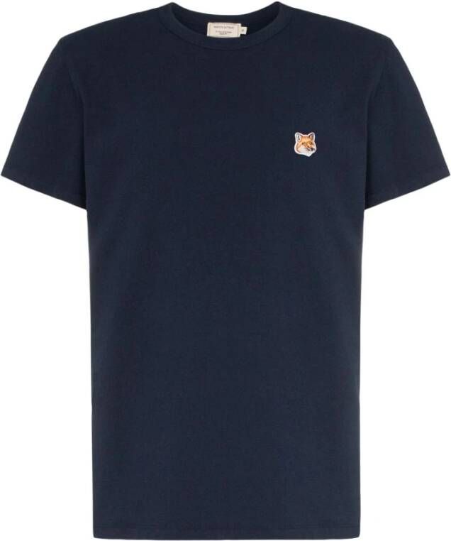 Maison Kitsuné T-Shirts Blauw Heren