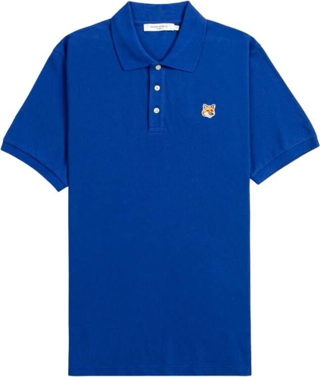 Maison Kitsuné Polo Shirt Blue Heren