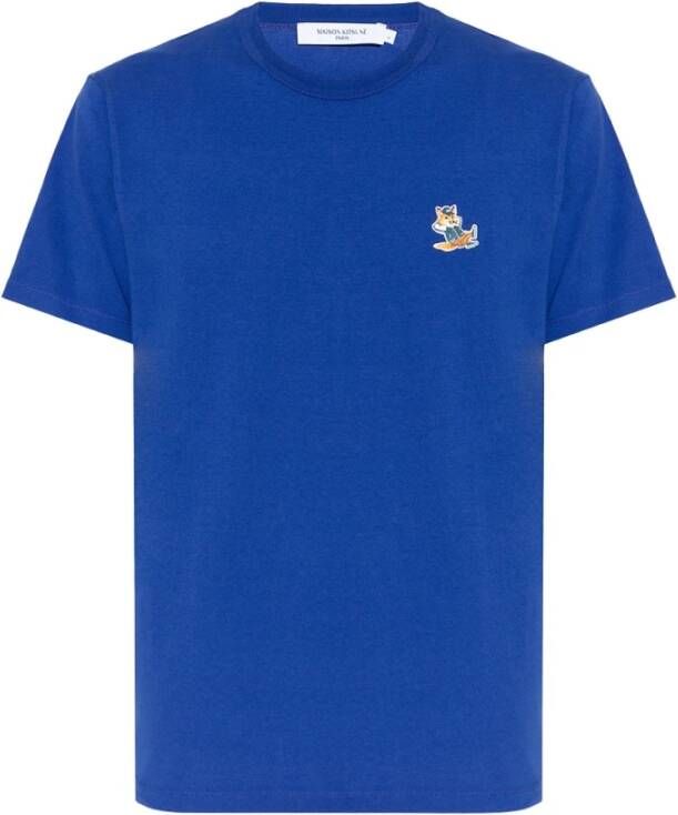 Maison Kitsuné T-shirts Blauw Heren