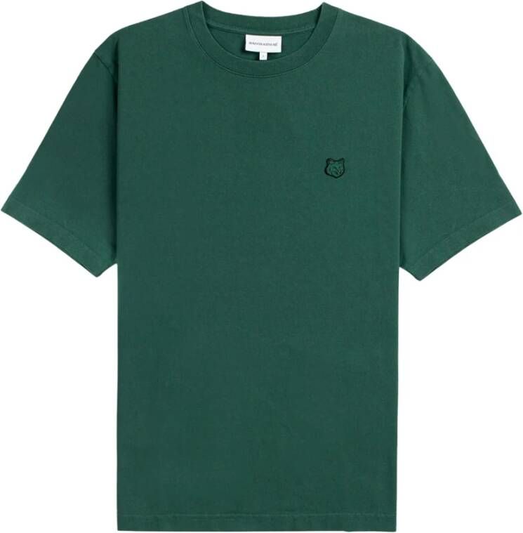 Maison Kitsuné T-shirt met logo Green Heren