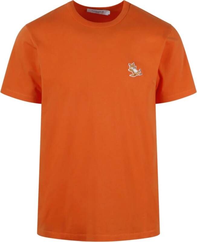 Maison Kitsuné T-Shirts Oranje Heren
