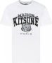 Maison Kitsuné Witte Campus Fox Classic T-Shirt Wit Dames - Thumbnail 1