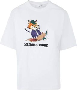 Maison Kitsuné T-Shirts Wit Dames