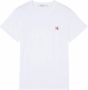 Maison Kitsuné Klassieke Fox Head Patch T-shirts en Polos White Heren - Thumbnail 1
