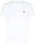 Maison Kitsuné Klassieke Fox Head Patch T-shirts en Polos White Heren - Thumbnail 1