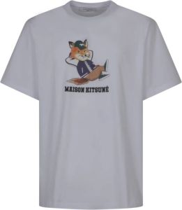 Maison Kitsuné T-Shirts Wit Heren
