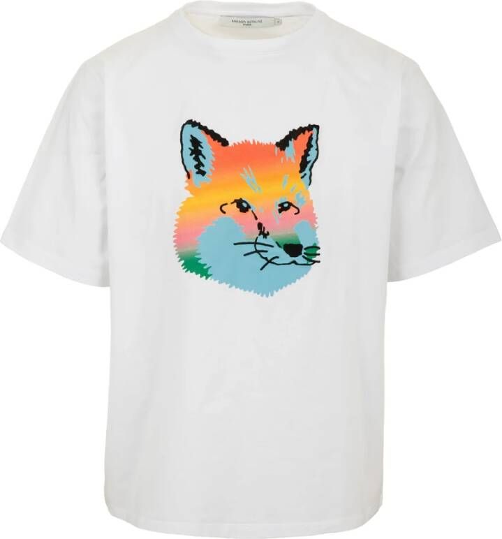 Maison Kitsuné T-Shirts White Heren