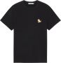 Maison Kitsuné Zwarte Chillax Fox Patch T-shirts en Polos Black Heren - Thumbnail 1