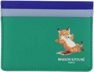 Maison Kitsuné Wallets Cardholders Groen Unisex