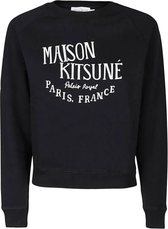 Maison Kitsuné Zwart Logo Sweatshirt Zwart Dames