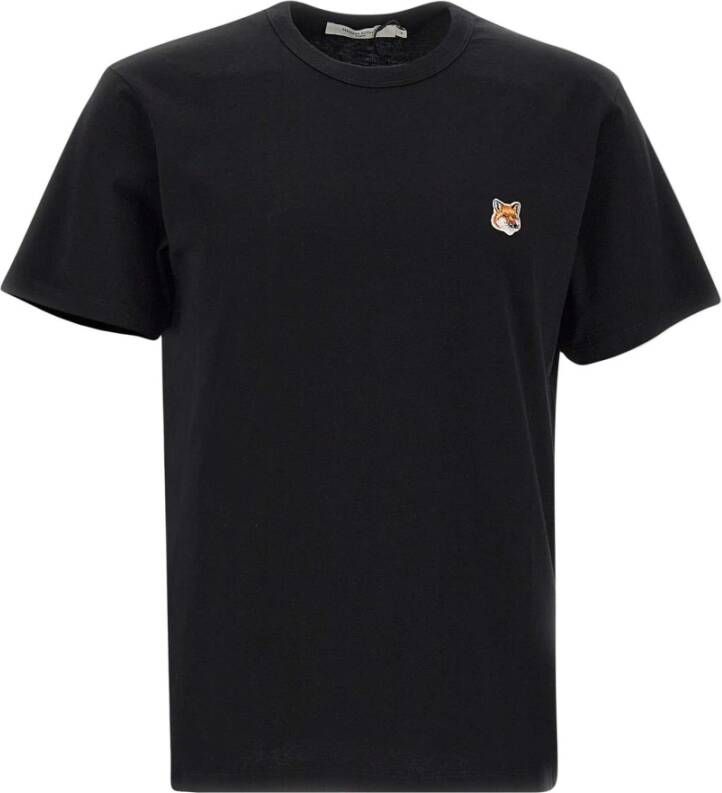 Maison Kitsuné Zwarte T-shirts en Polos van Zwart Heren