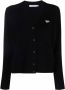Maison Kitsuné Zwarte Wollen Vest met Voorknoopsluiting Black Dames - Thumbnail 1