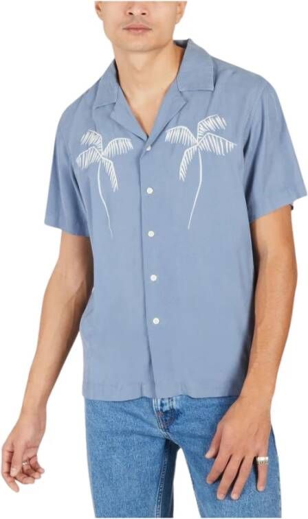 Maison Labiche Casual Shirts Blauw Heren