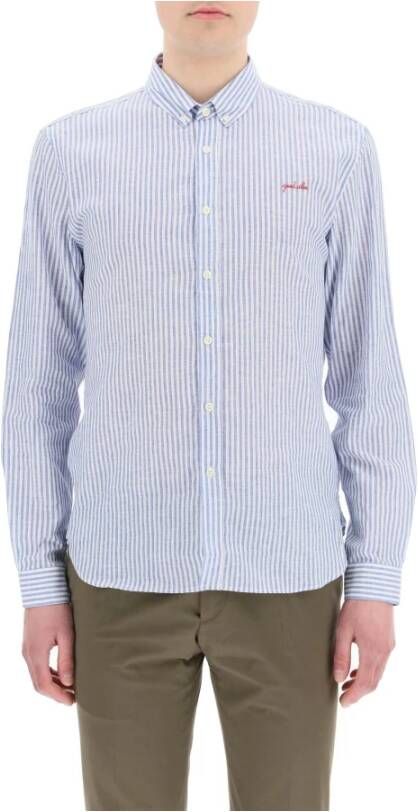 Maison Labiche good vibe Herensherbes shirt Blauw Heren