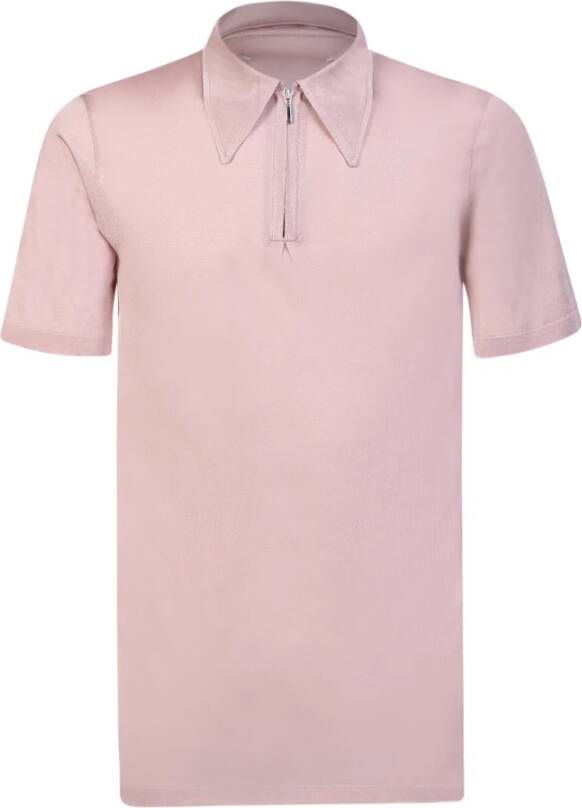 Maison Margiela Asymmetrische Polo Shirt met een Twist Roze Dames