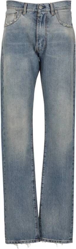 Maison Margiela Blauwe Straight Jeans met Gewassen Effect Blauw Dames
