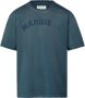 Maison Margiela Blauwe T-shirt met Logo-Patch en Vervaagd Effect Blauw Heren - Thumbnail 1