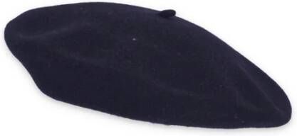 Maison Margiela Navy blauwe wollen baret met geborduurd logo Blauw Dames - Foto 3