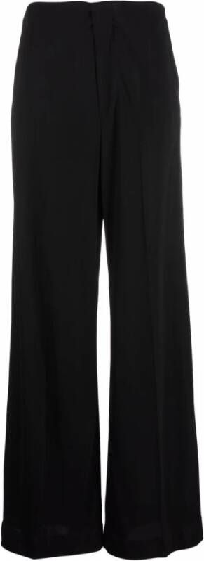 Maison Margiela Wijde Broek Elastische Taille Twee Zakken Black Dames