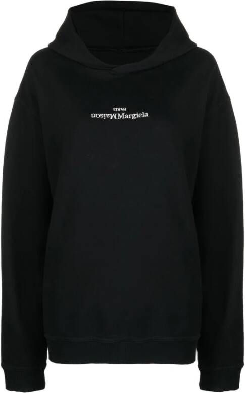 Maison Margiela Omgekeerd Logo Sweatshirt Zwart Heren
