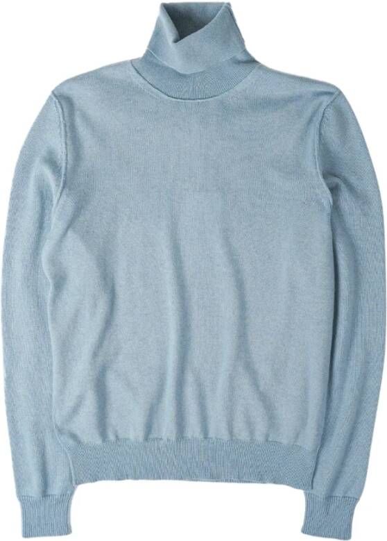 Maison Margiela Cashmere Turtleneck Sweater in Poederblauw Blue Heren