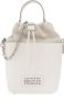 Maison Margiela Luxe Leren Schoudertas met Trekkoord White Unisex - Thumbnail 4