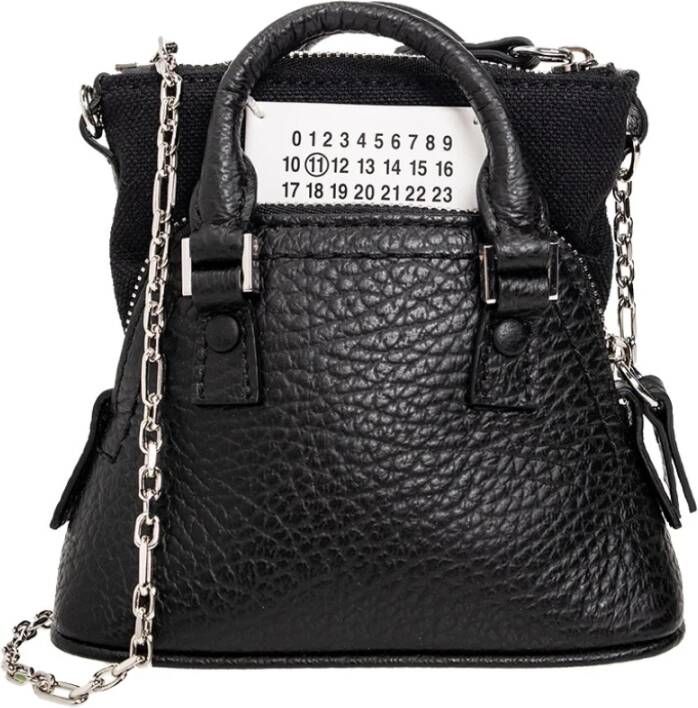 Maison Margiela Zwarte Numbers-Patch Mini Schoudertas Black