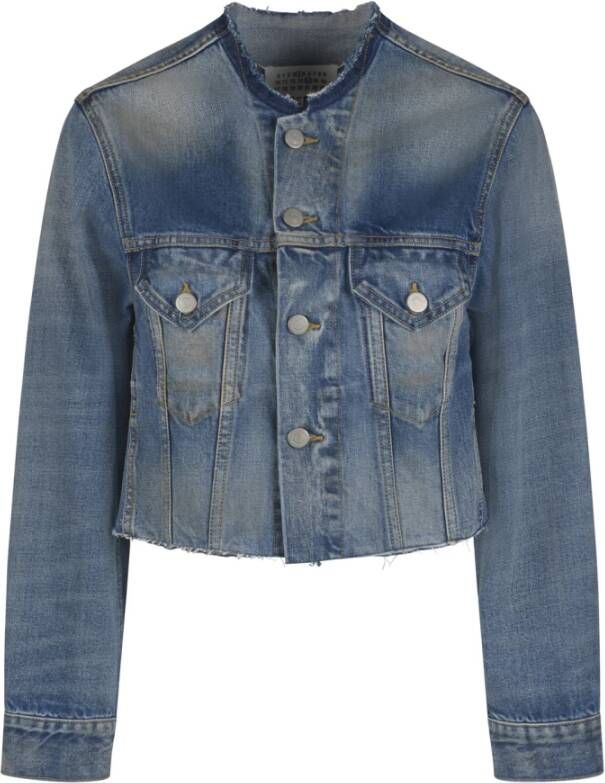 Maison Margiela Denim Jackets Blauw Dames