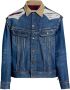 Maison Margiela Denimjack met Corduroy Kraag en Ruwe Afwerking Blue Heren - Thumbnail 1