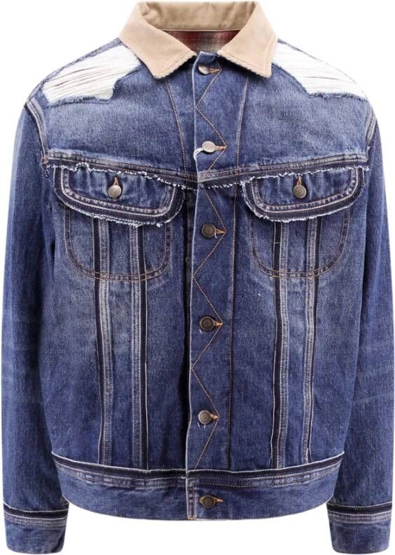 Maison Margiela Denim Jackets Blauw Heren