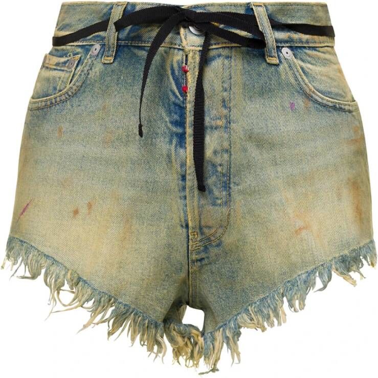 Maison Margiela Denim Shorts Blauw Dames