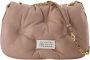 Maison Margiela Poeder roze nappa leer kleine glam slam flap crossbody tas Roze Dames - Thumbnail 1