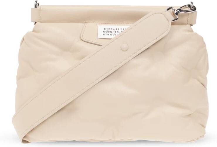 Maison Margiela Glam Slam Classique Small Bag Beige Leather Beige Dames