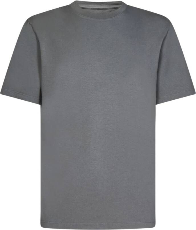 Maison Margiela Grijze Katoenen T-shirt met Four Stitches Logo Grijs Heren