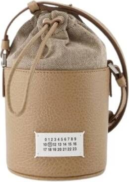 Maison Margiela Beige Cross Body Tas met Paneelontwerp Beige Dames