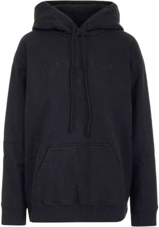 Maison Margiela Stijlvolle Logo Hoodie Black Heren