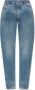 Maison Margiela Blauwe Jeans met Rechte Pijpen en Vernielde Details Blauw Dames - Thumbnail 2