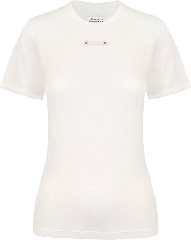 Maison Margiela Klassiek Wit T-Shirt voor Vrouwen White Dames