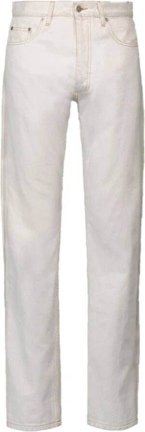 Maison Margiela Klassieke witte katoenen straight jeans voor heren White Heren