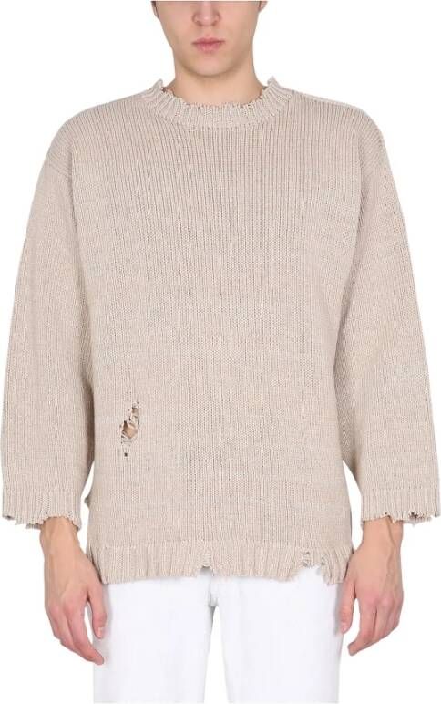 Maison Margiela Klassieke Wollen Trui Beige Heren