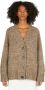 Maison Margiela Cardigan met logo Brown Dames - Thumbnail 4