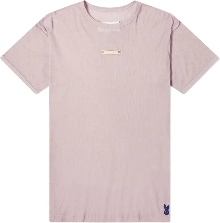 Maison Margiela Korte mouwen T-shirt Hoogwaardige stof Roze Heren