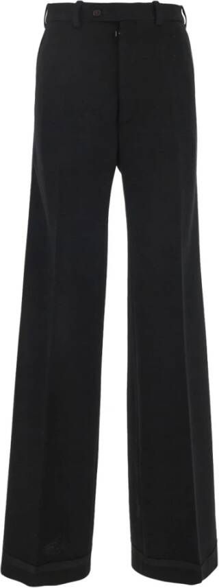 Maison Margiela Leather Trousers Zwart Dames