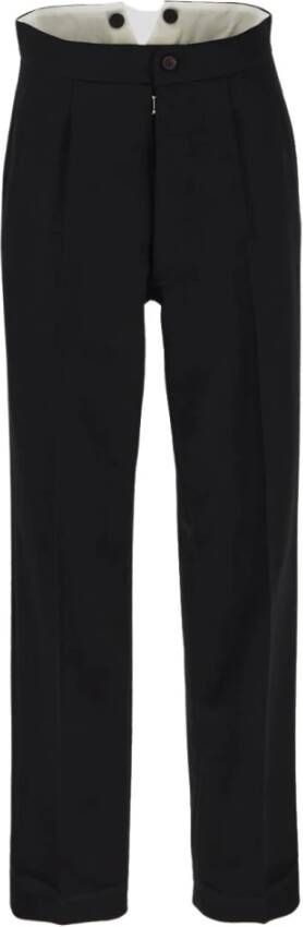 Maison Margiela Leather Trousers Zwart Dames