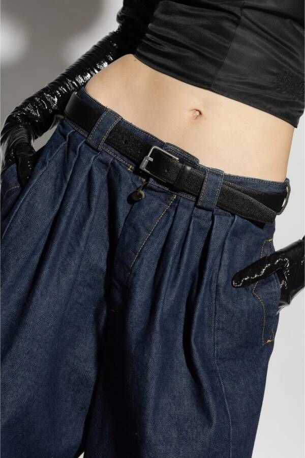 Maison Margiela Leren riem Black Unisex