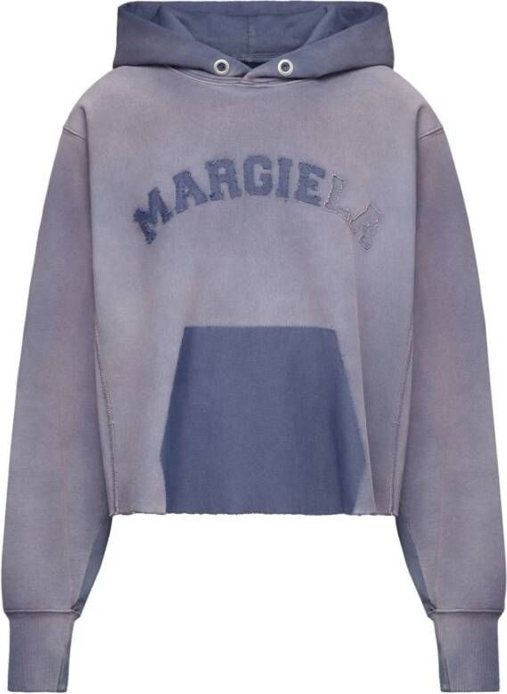 Maison Margiela Lila Katoenen Sweatshirt met Dual Color Design Paars Dames