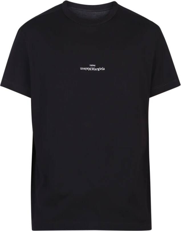 Maison Margiela Logo detail jersey T-shirt Zwart Heren
