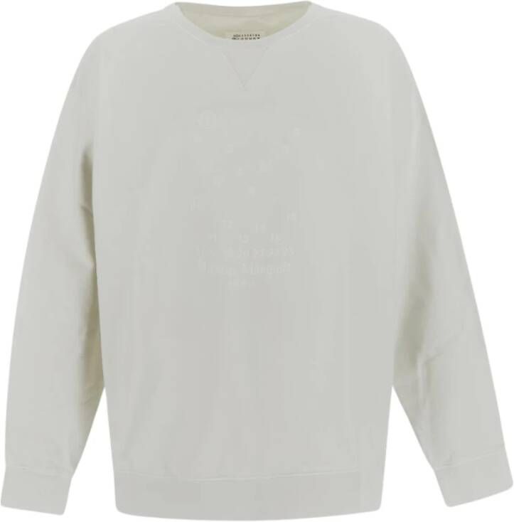 Maison Margiela Logo Sweatshirt Klassieke Stijl White Heren