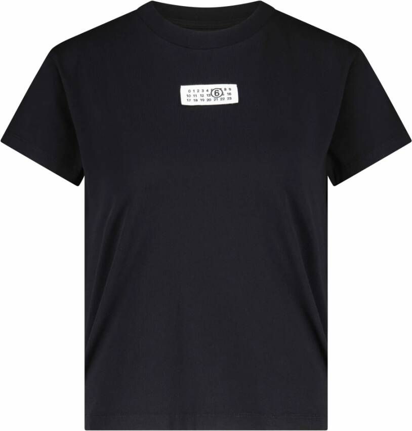 Maison Margiela Logo T-Shirt Tijdloze Look Veelzijdige Toevoeging Zwart